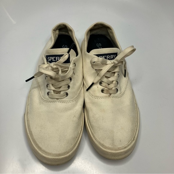 Sperry off white casual sneakers size 8.5 - Picture 2 of 6
